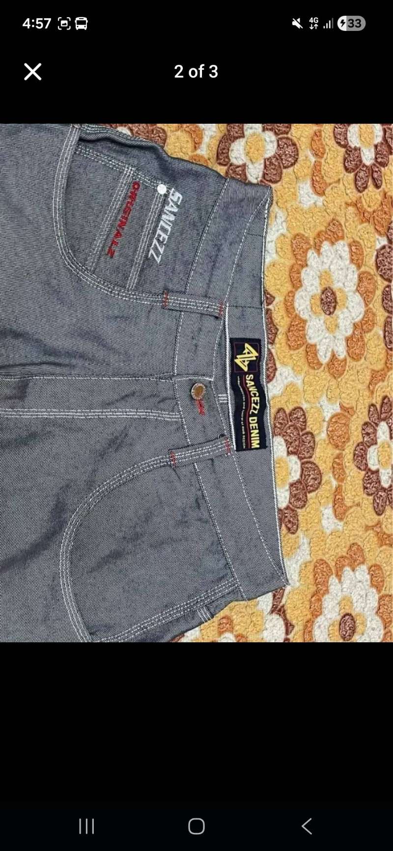 Original sancezz denim baggy pants - Miniature 3