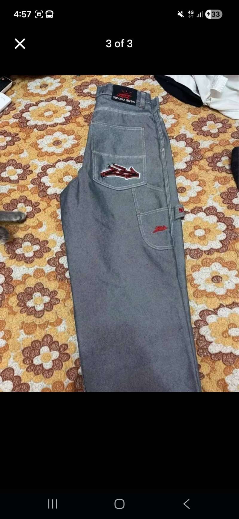 Original sancezz denim baggy pants - Miniature 2