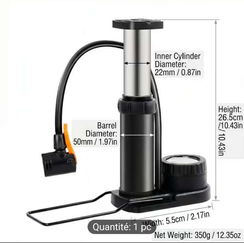 Mini foot pump " Pompe a air" - Miniature 5