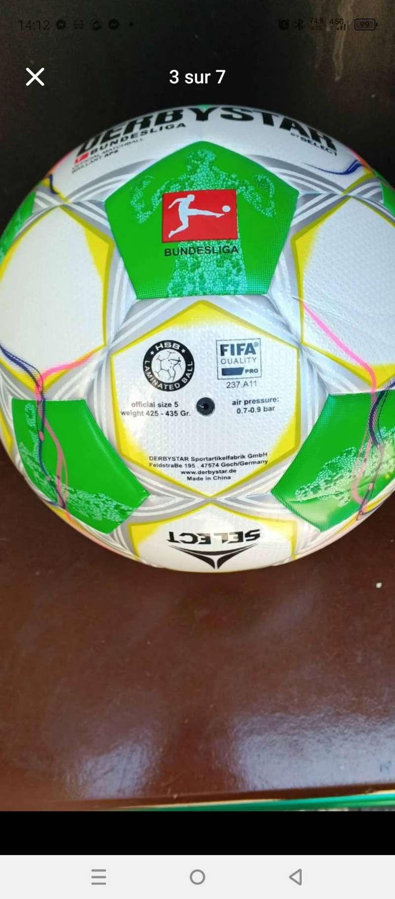 Ballons Derby star Bundesliga - Miniature 5