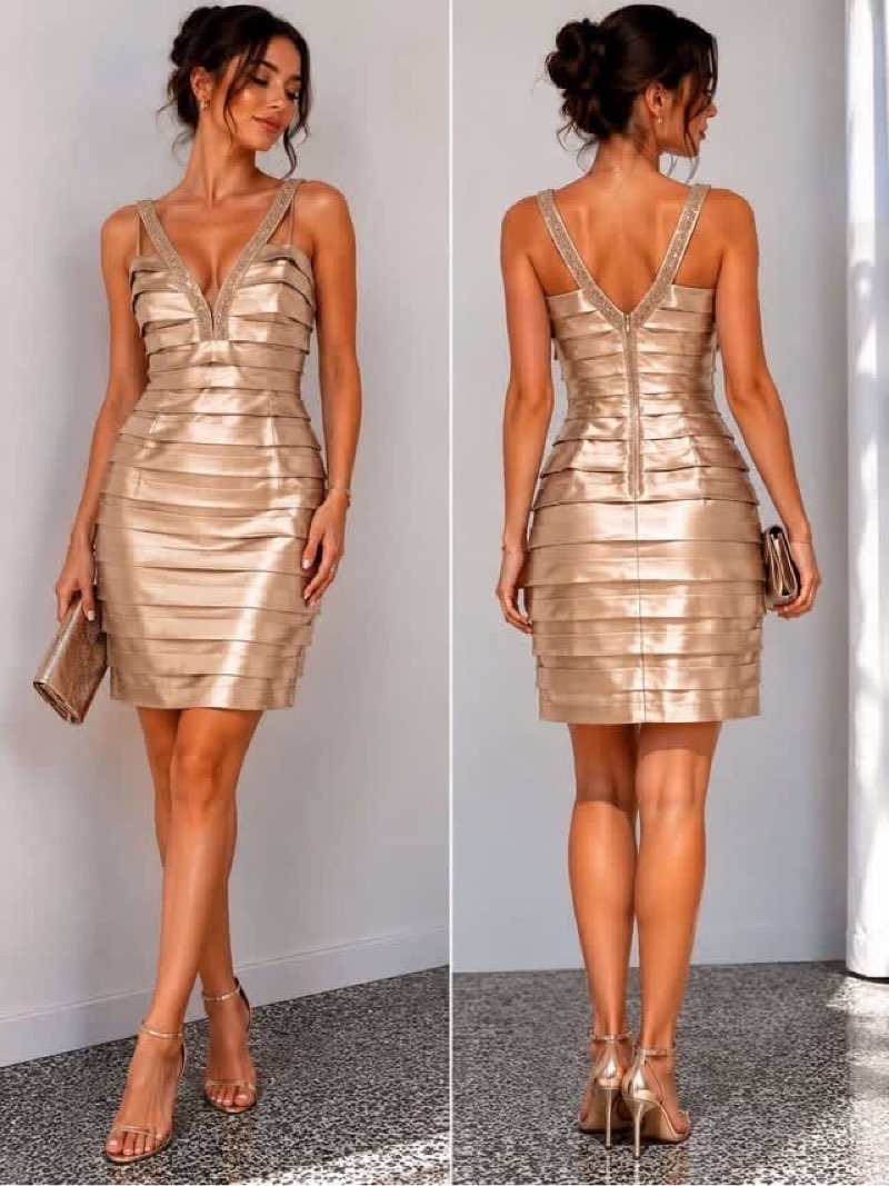 Robe courte beige taille XL