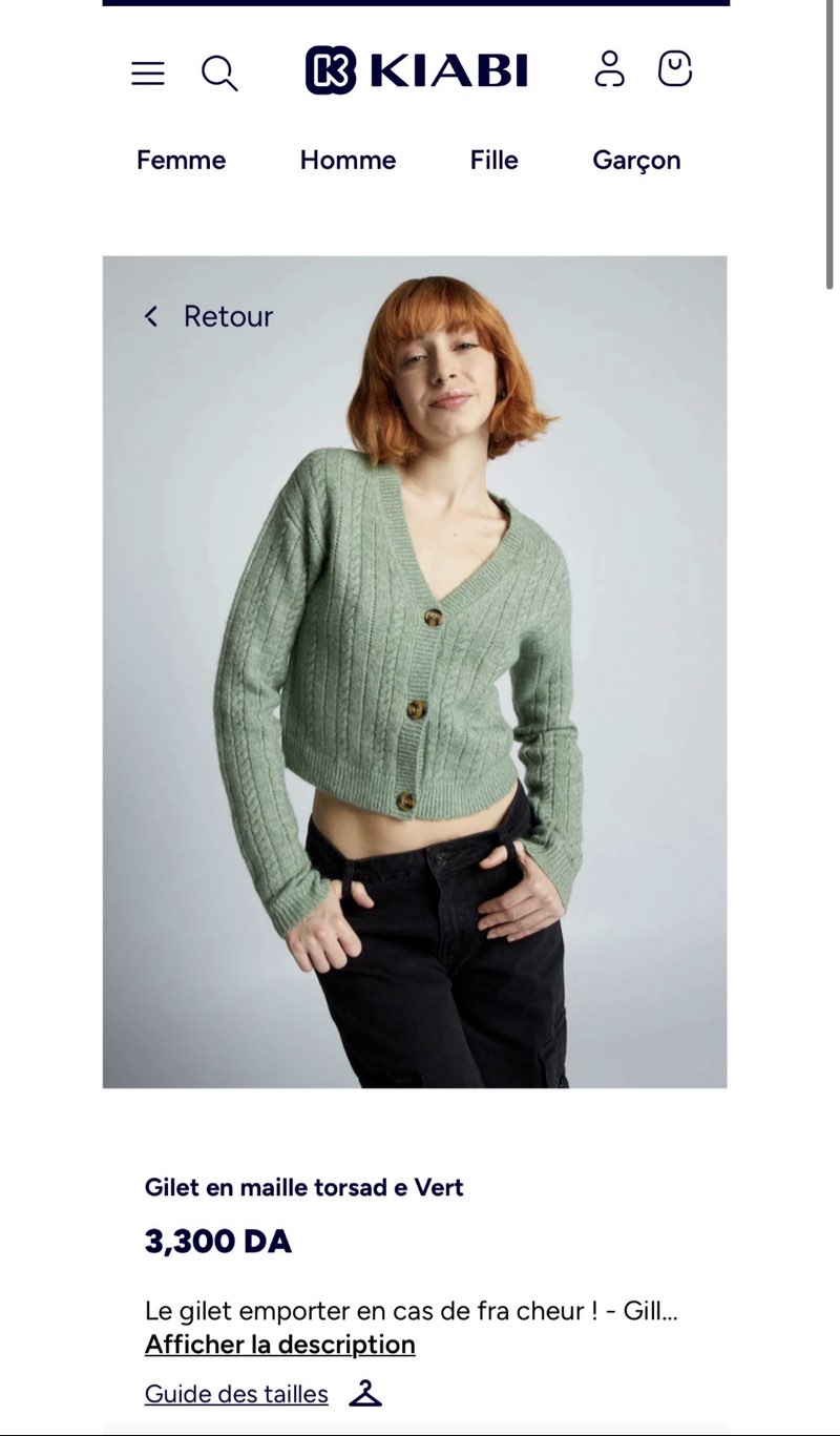 Gilet vert , kiabi , taille: XS/34-36 - Miniature 5