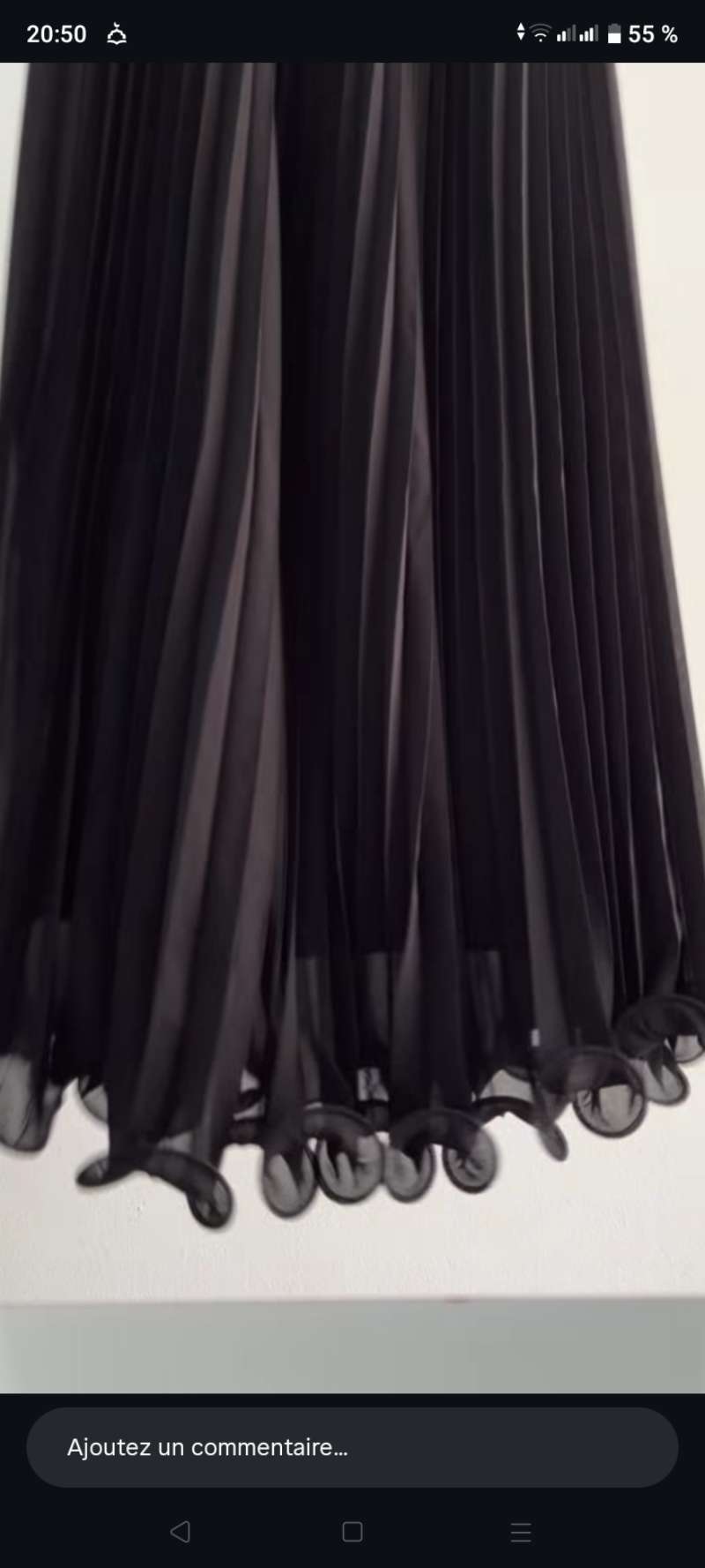 Jupe noire plissée taille standard - Miniature 3