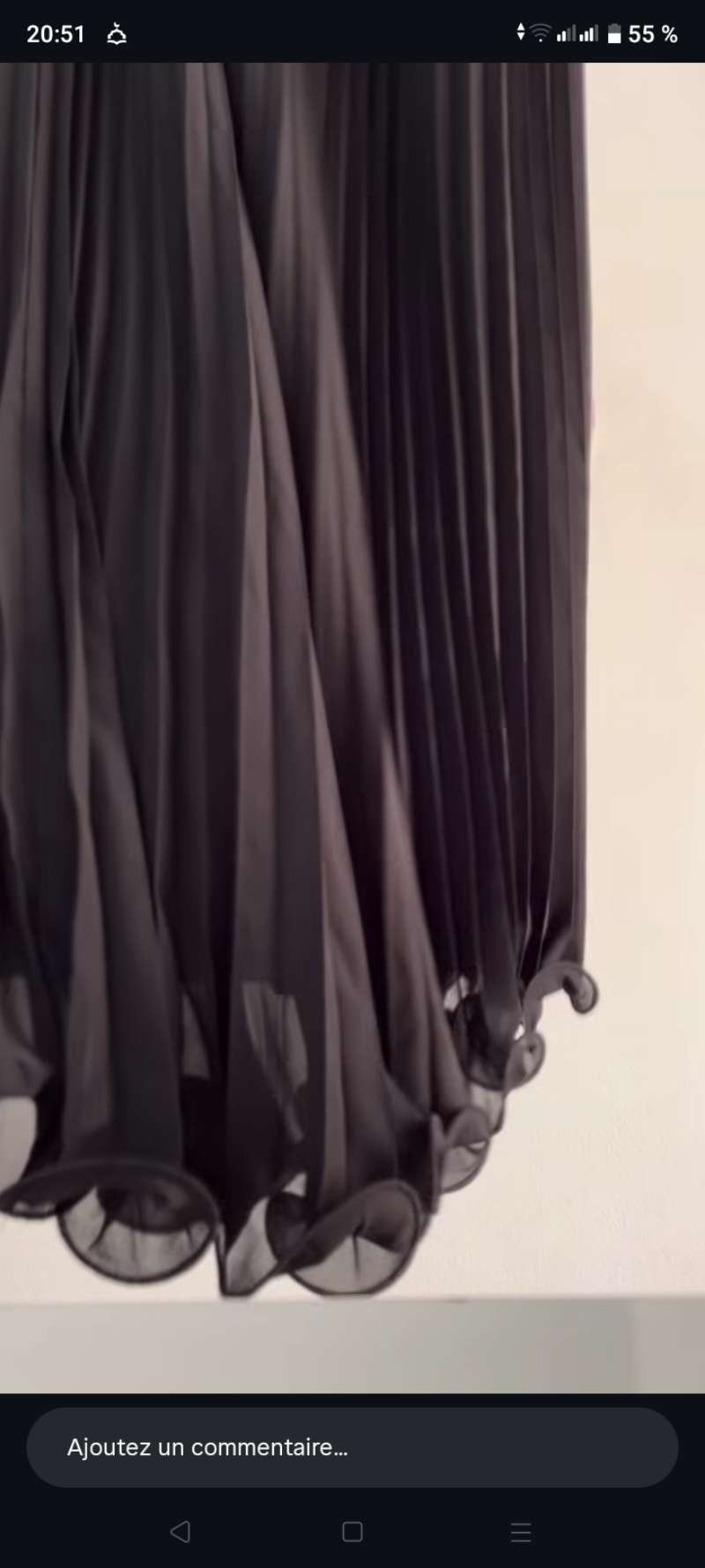 Jupe noire plissée taille standard - Miniature 2