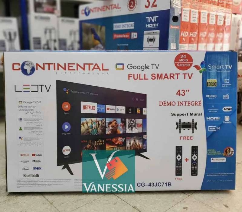 Télévision 43p Google tv marque continental - Miniature 2