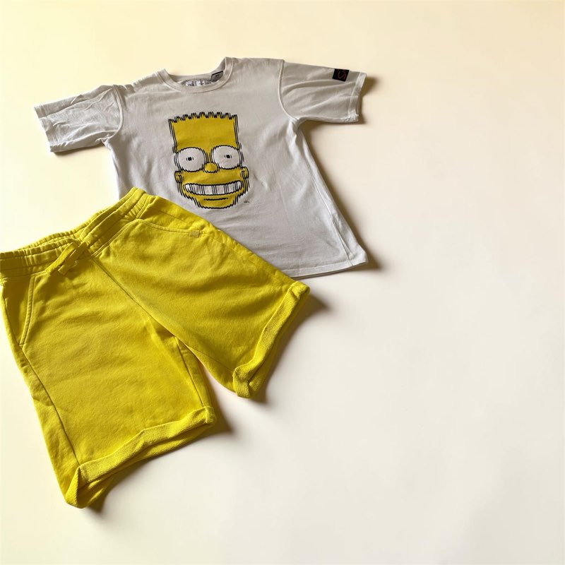 Ensemble T-shirt & Short Les Simpsons (ZARA) - Taille 9/10 ans (140 cm)