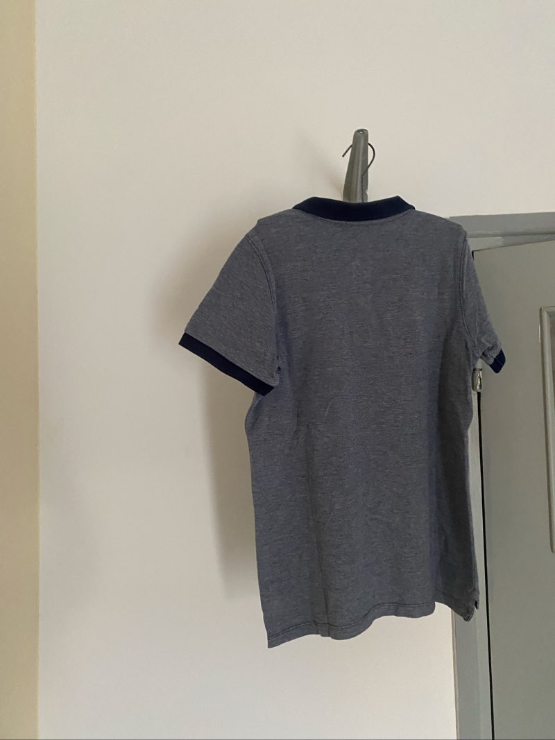 Polo garçon Okaïdi gris chiné - Taille 10 ans (140 cm) - Très bon état - Miniature 2