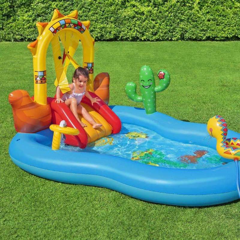 piscine gonflable sous forme espace de jeu pour les enfants bestway 53118 - Miniature 2