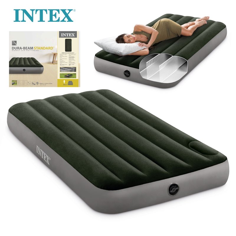 Matelas GonflableTechnologie Fiber-Tech avec Pompe à Pied Intégrée Intex 64761 - - Miniature 6