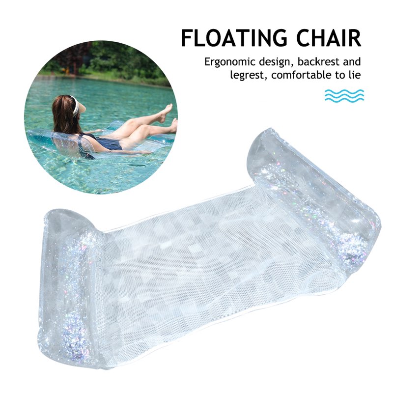 Hamac de Piscine Flottant Multifonction 4en1 Design Glitter, Confort Aquatique - - Miniature 7