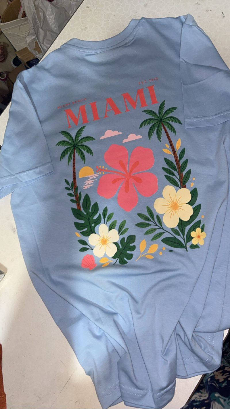 T-shirt M bleu ciel - Miniature 3