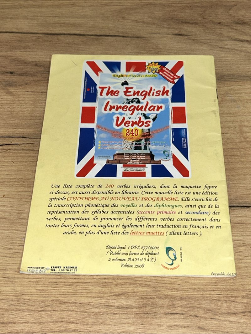 Livre d’anglais – The English Regular Verbs – 1000 verbes réguliers - Miniature 2