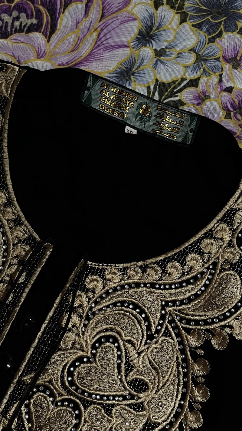 Abaya noire taille xxl - Miniature 3
