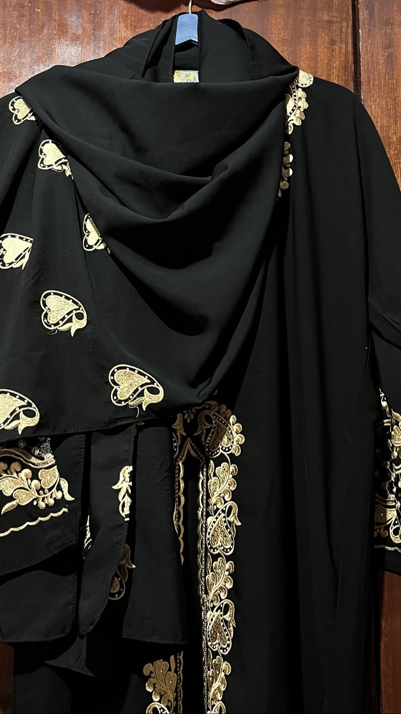Abaya noire taille xxl - Miniature 4
