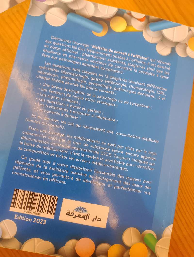 Livre Maîtrise du conseil à l' officine