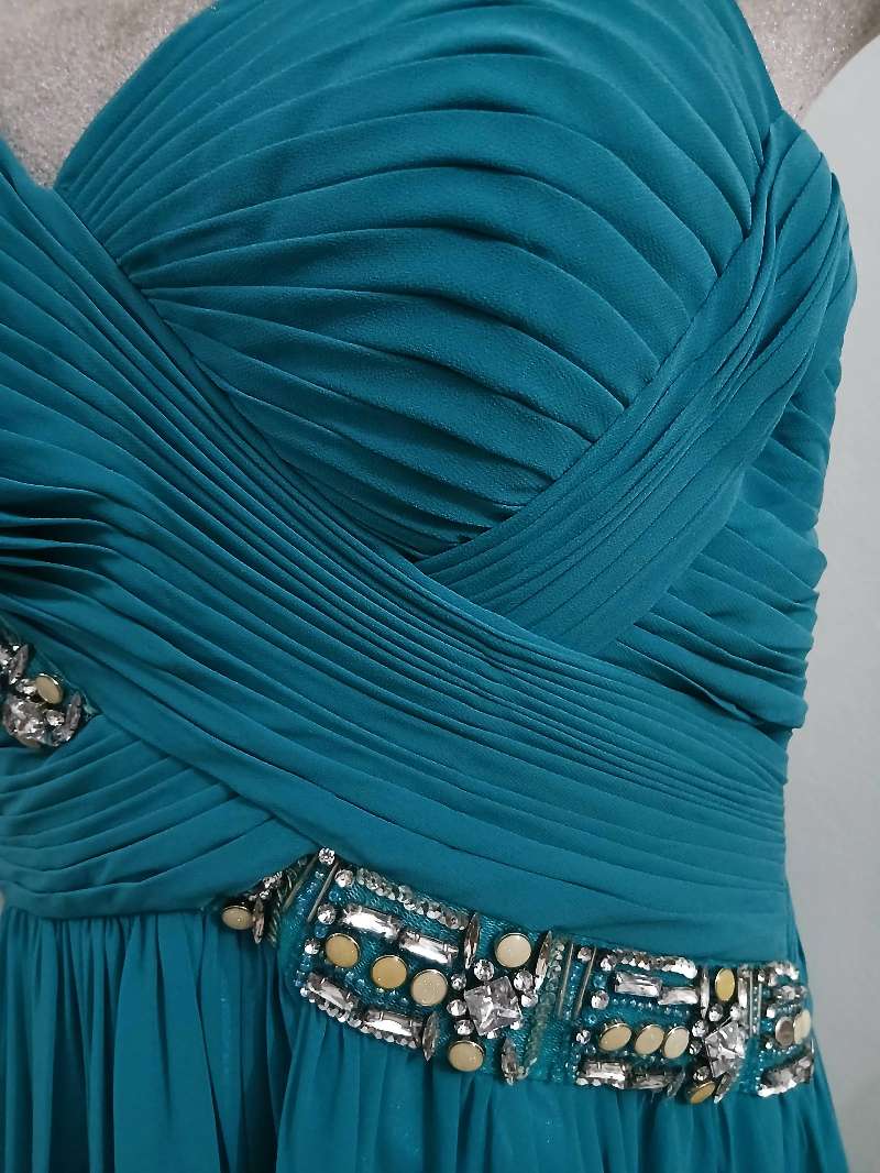Robe de soirée doublée avec traine taille 44 - Miniature 3