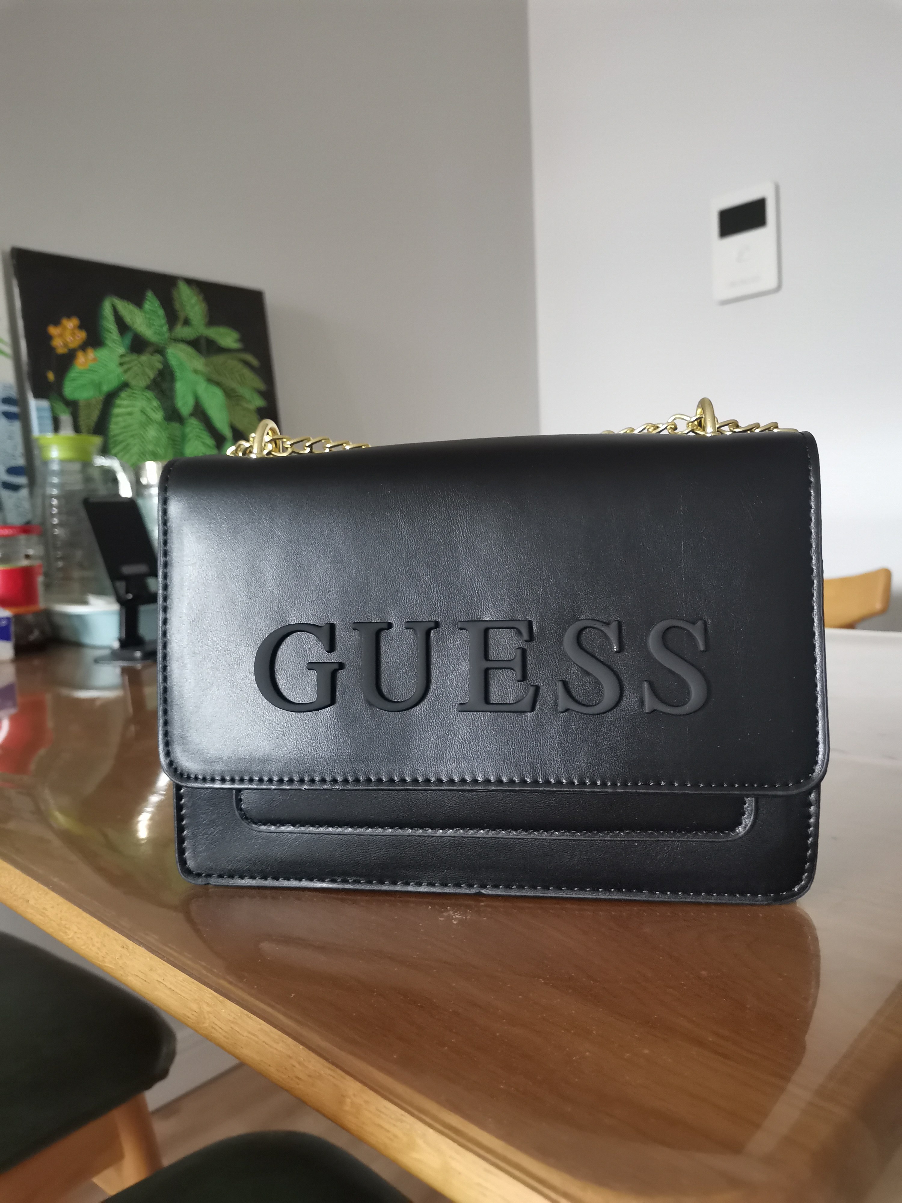 Petit sac carré tendance avec chaîne, porté épaule ou croisé - Miniature 5