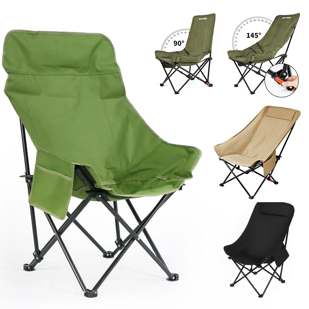 Chaise de Camping Pliante avec Dossier Réglable - كرسي تخييم بظهر عالي مريح قابل