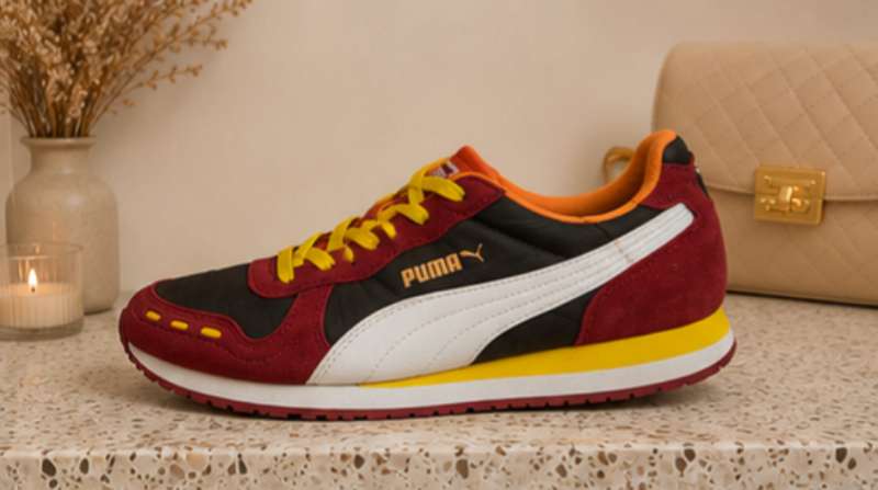 حذاء Puma رياضي مختلف الألوان ( أحمر ، أسود و أصفر) بمقاس 39 - Miniature 3