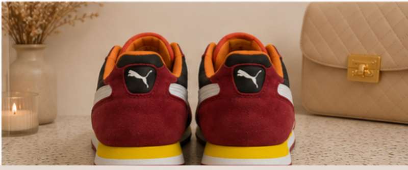 حذاء Puma رياضي مختلف الألوان ( أحمر ، أسود و أصفر) بمقاس 39 - Miniature 4