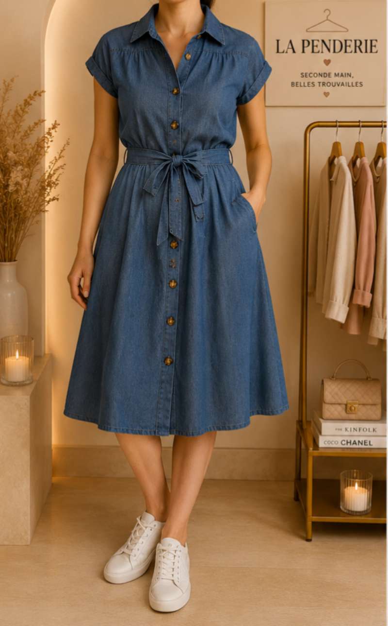 Robe bleu jean - Miniature 3