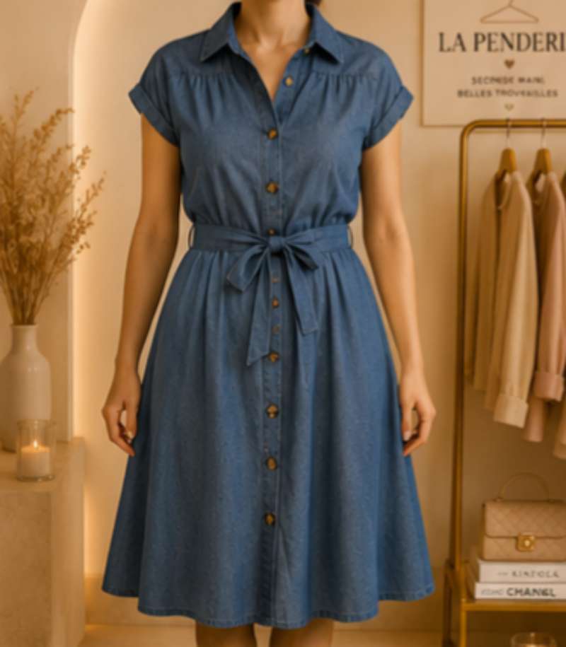 Robe bleu jean - Miniature 4