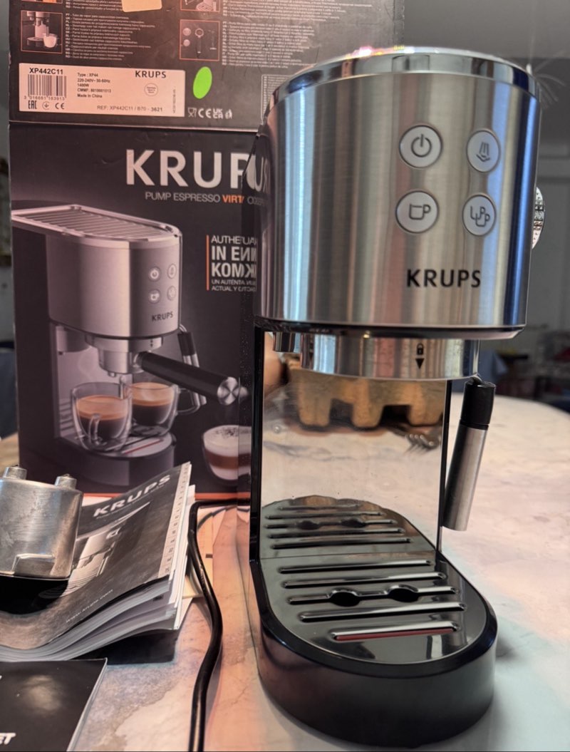 Machine à Café Espresso Krups Virtuoso (XP442) – Excellent État