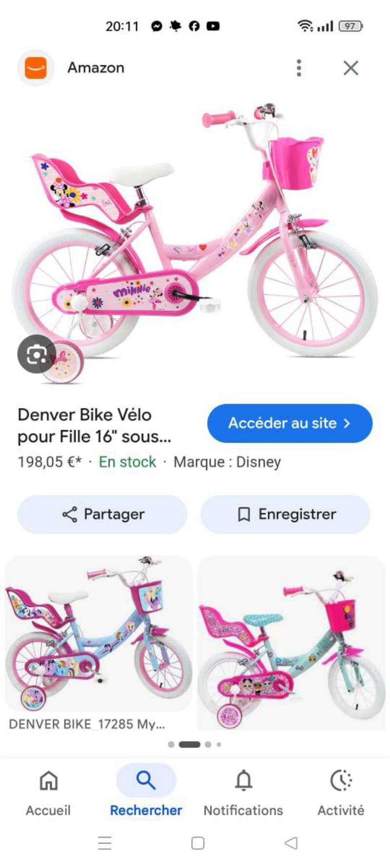 vélo denver pour filles - Miniature 2