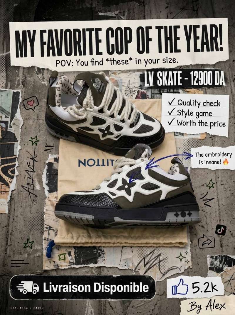 Sneaker LUIS VUITTON LV SKATE 💥Copie Originale 💥 - Miniature 6