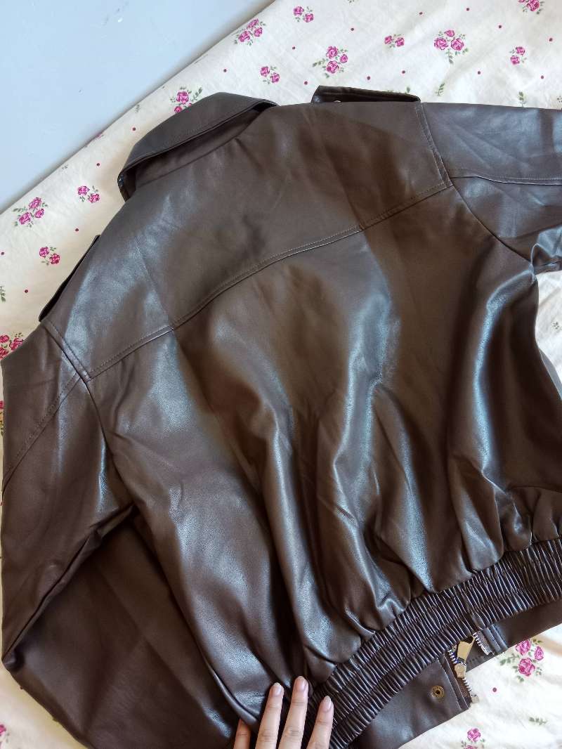 Veste te3 cuir marron - Miniature 2